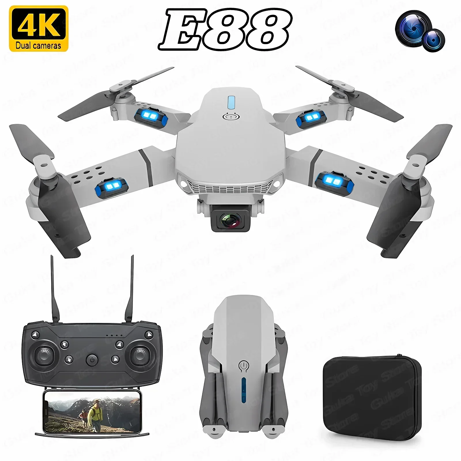 E88 Pro WIFI FPV Drone grandan - Drone Camera 4K recensione e prezzo